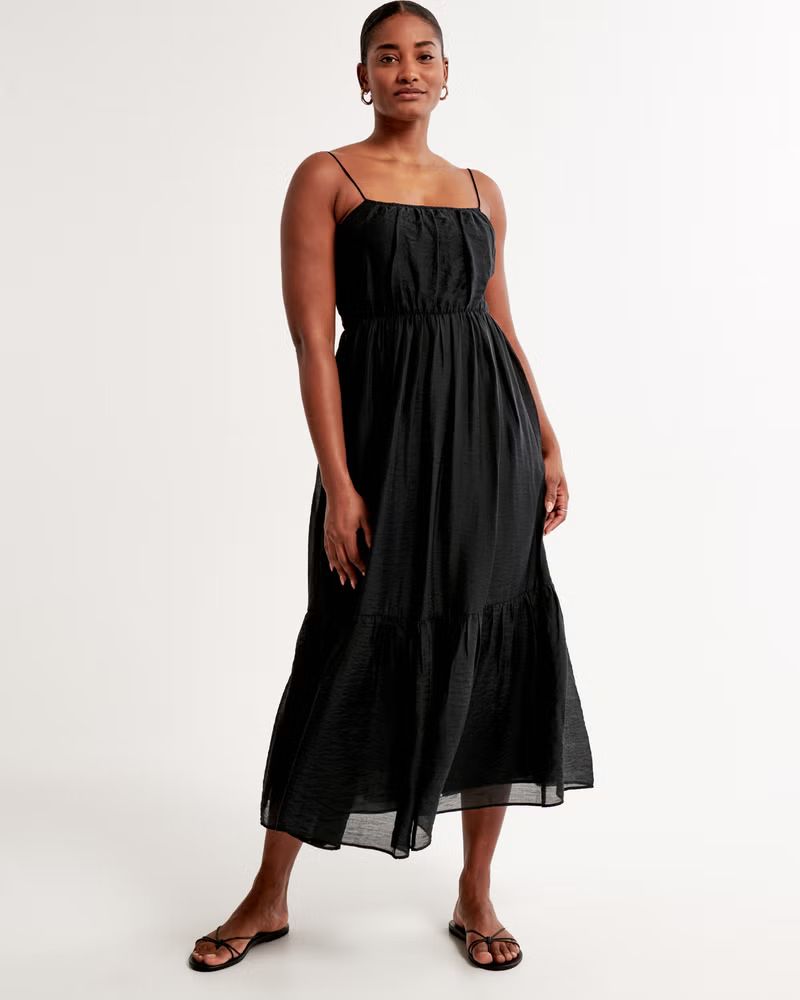 Low Back Tiered Maxi Dress | Abercrombie & Fitch (US)