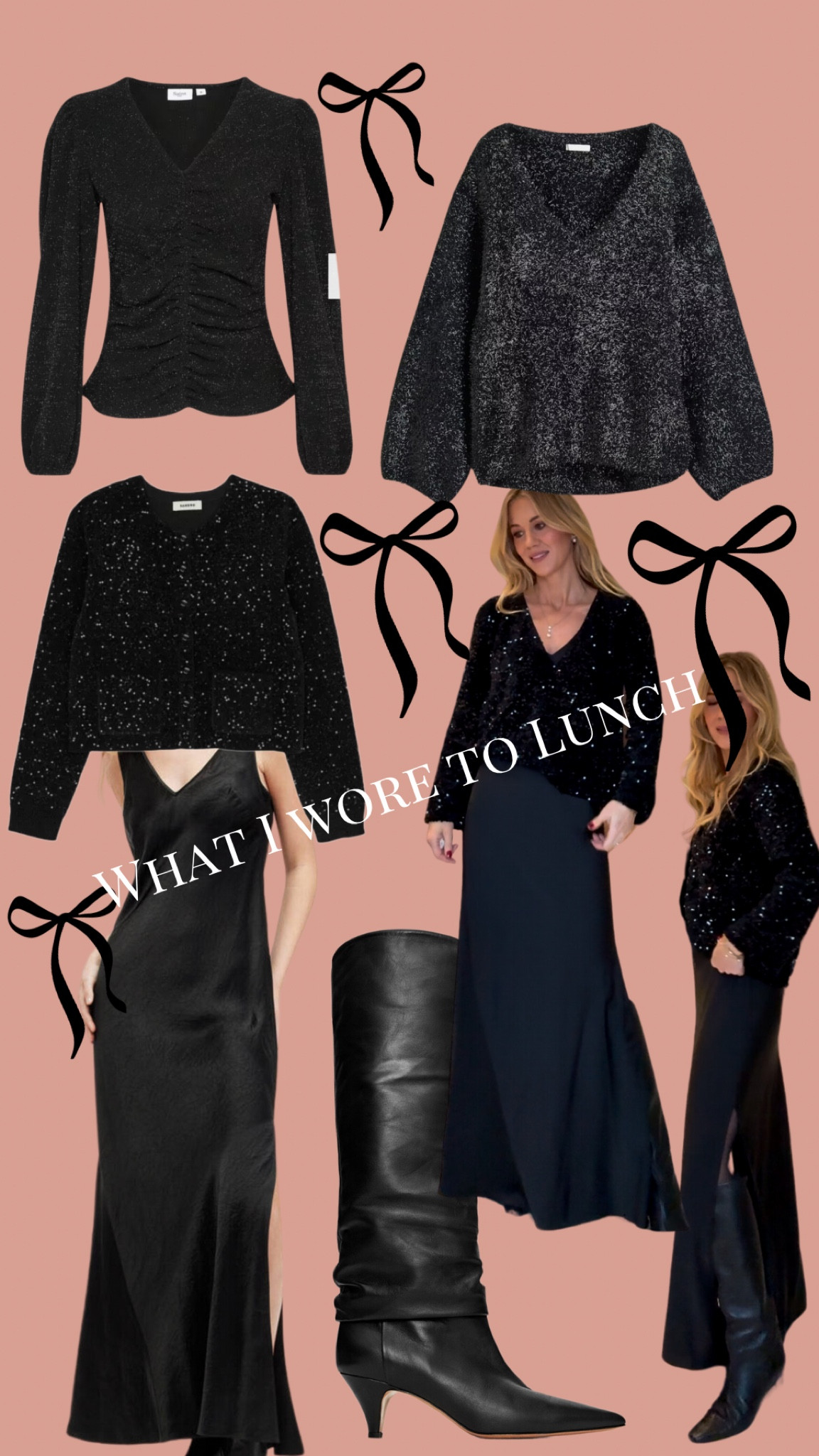 Dress All Saints 
My sequin knit old Sezane
Boots past season Arket 
