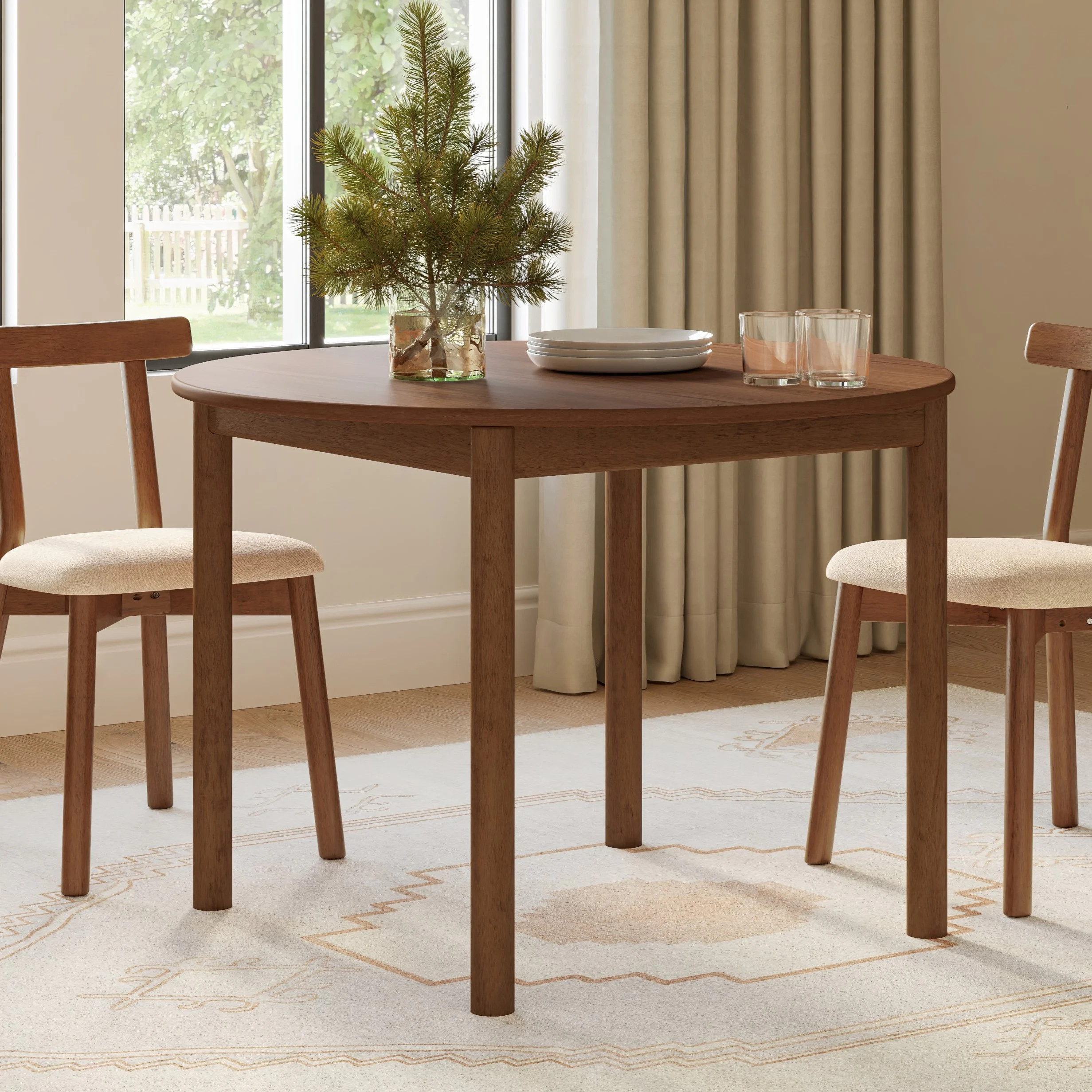 Heidi 42" Round Dining Table - Walnut | Article