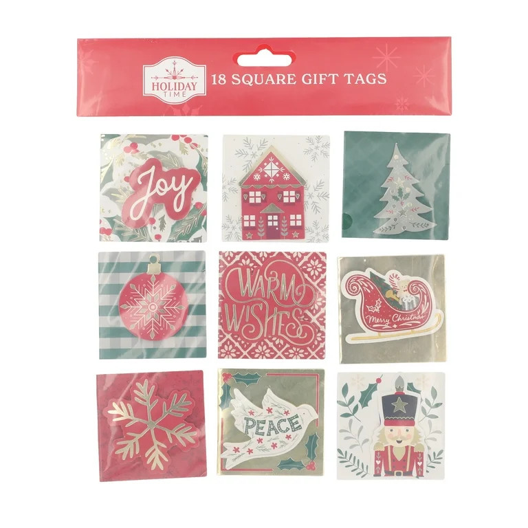 Nutcracker and Snowflake Christmas Square Hanging Gift Tags, Multicolor, 18 Count, by Holiday Tim... | Walmart (US)