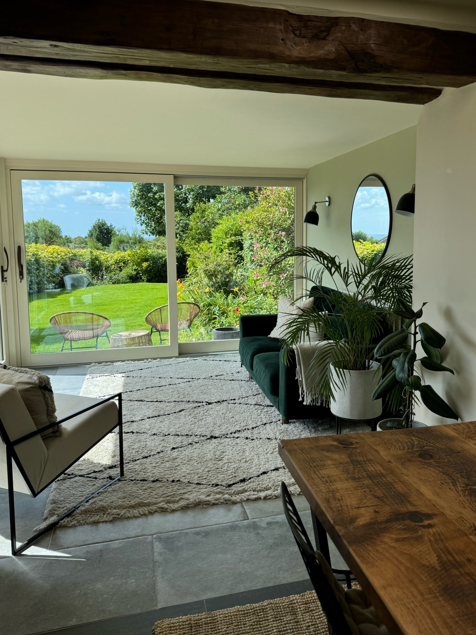 My favourite room in the house, I love the scandi vibe in our sun room, the green sofa paired with the wooden beams, Berber rug and the views it’s such a peaceful space! 

#LTKuk #LTKhome #LTKautumn