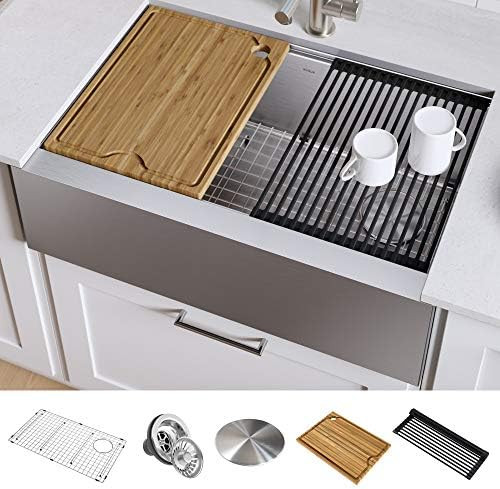 Kraus KWF410-30 Kore Kitchen Sink Single Bowl, 30 Inch, 30"- Workstation | Amazon (US)