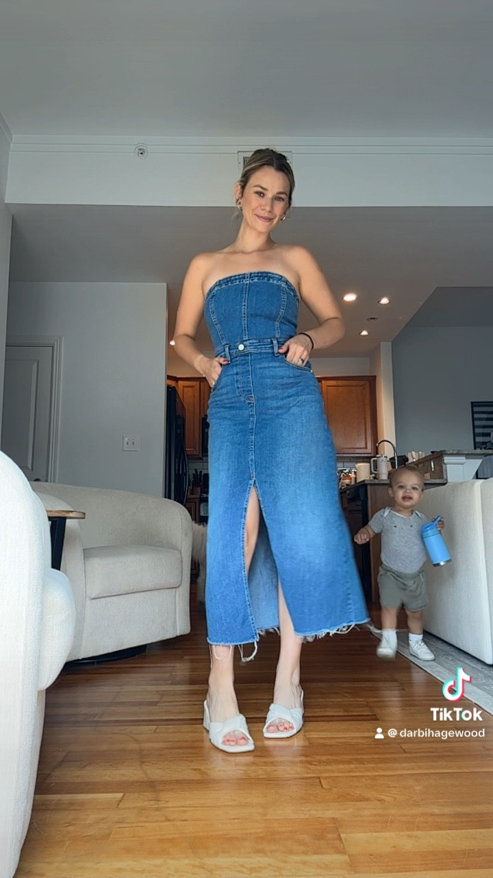 Denim sundress, Anthropologie, denim 