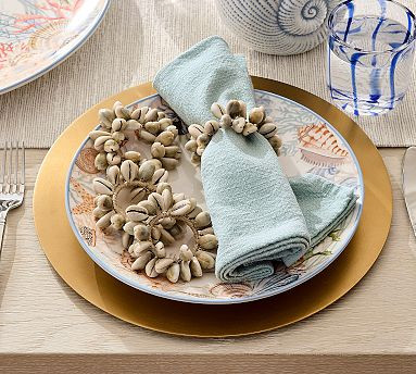 Mini Cowrie Shell Napkin Rings - Set of 4 | Pottery Barn (US)