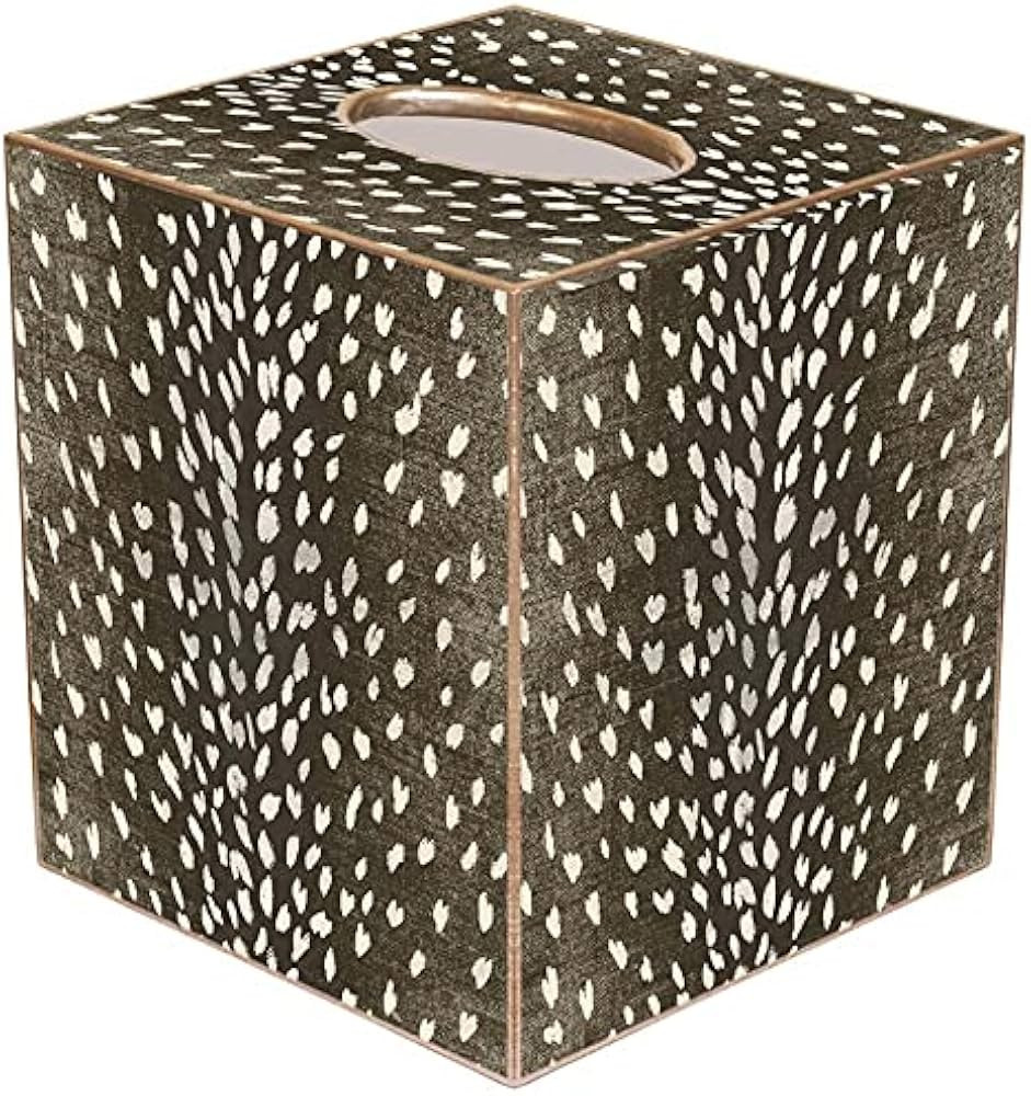 Marye-Kelley Tissue Box Cover Tissue Holder Square Cube Paper Mache Decorative Animal Print Antel... | Amazon (US)