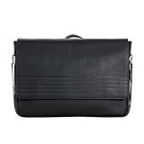 Kenneth Cole Reaction Travelier Satchel Messenger Vegan Leather Laptop Computer Shoulder Bags, Black | Amazon (US)