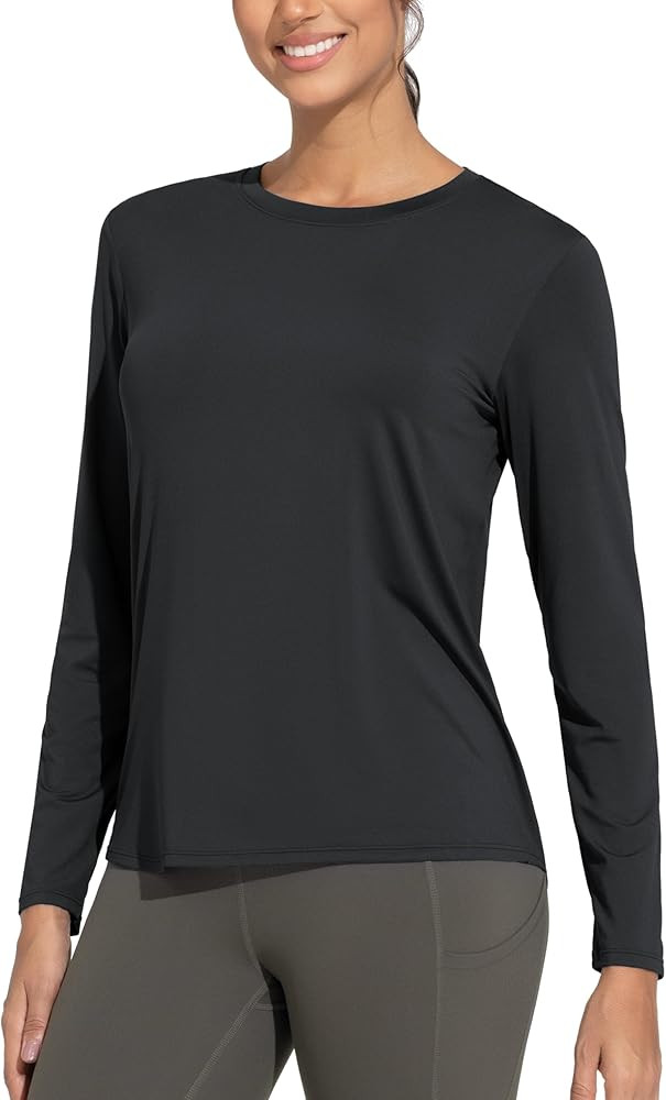 THE GYM PEOPLE Women's Ultra Soft Long Sleeve Workout Shirts Basic Crewneck Athletic Running Tops | Amazon (US)
