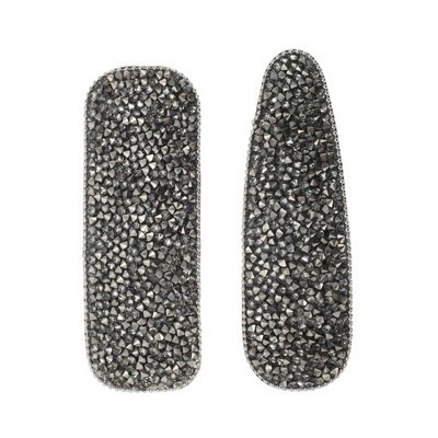 Unique Bargains Elegant Rhinestone Hair Clips Gray 2 Pcs | Target