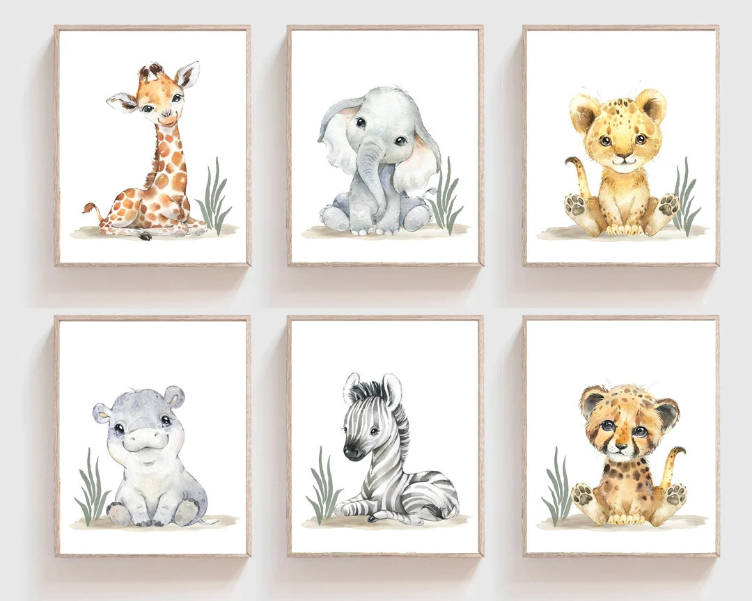 Safari animal prints - Safari Nursery decor - Safari baby animal prints - Nursery Decor boy - Bab... | Etsy (US)