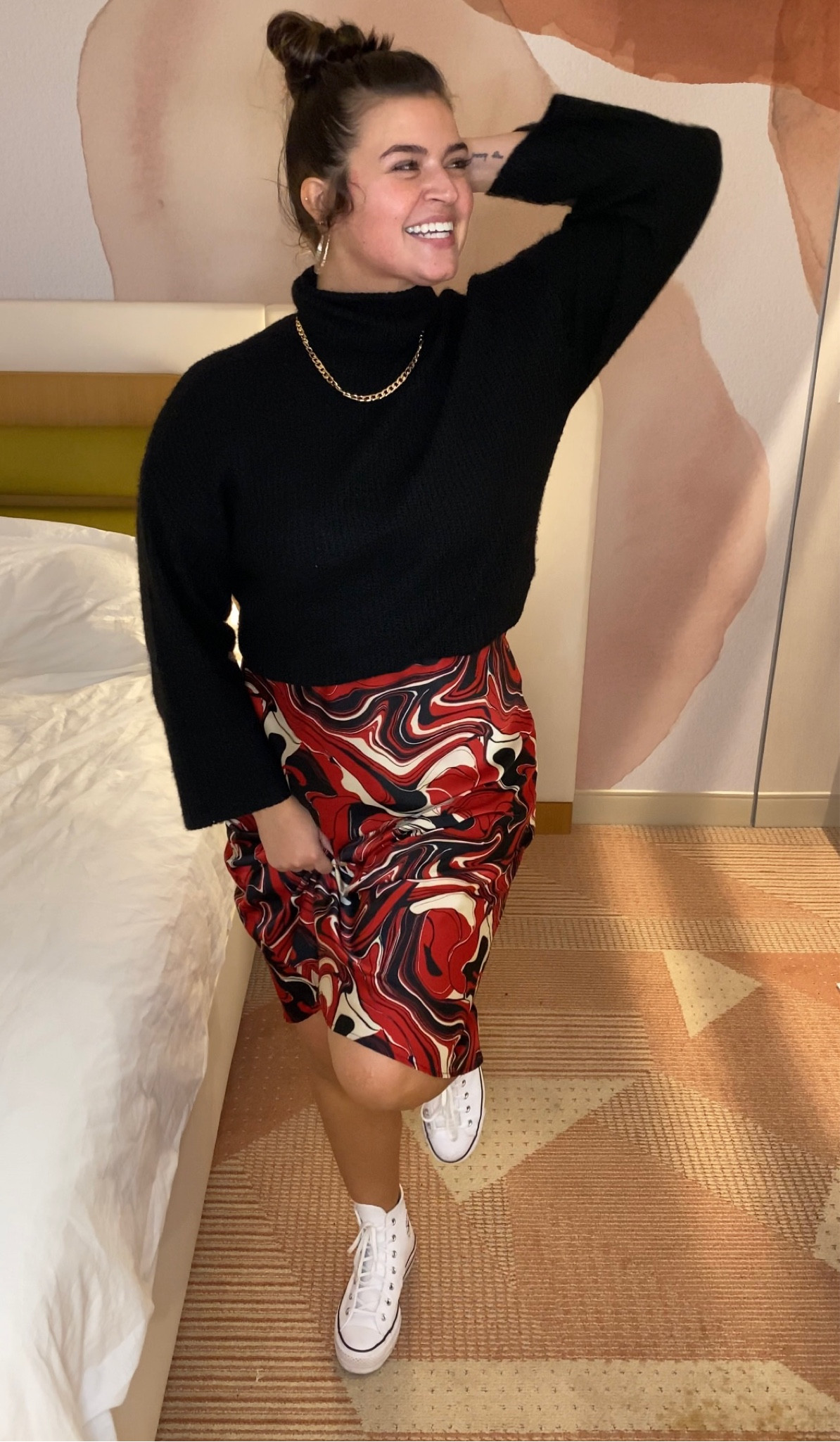 Vegas look 👀 Sweater: small (size down) 

This dress is from Forever 21. I’m wearing a large and just tucked the sweater under a belt around my waist. I can’t find the exact dress but I linked some other great options! 

#LTKfit #LTKcurves #LTKSeasonal