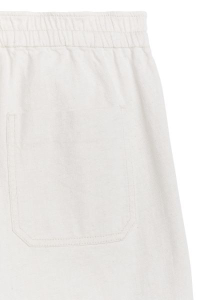 Relaxed Cotton Linen Trousers - Off White - Men | H&M GB | H&M (UK, MY, IN, SG, PH, TW, HK)