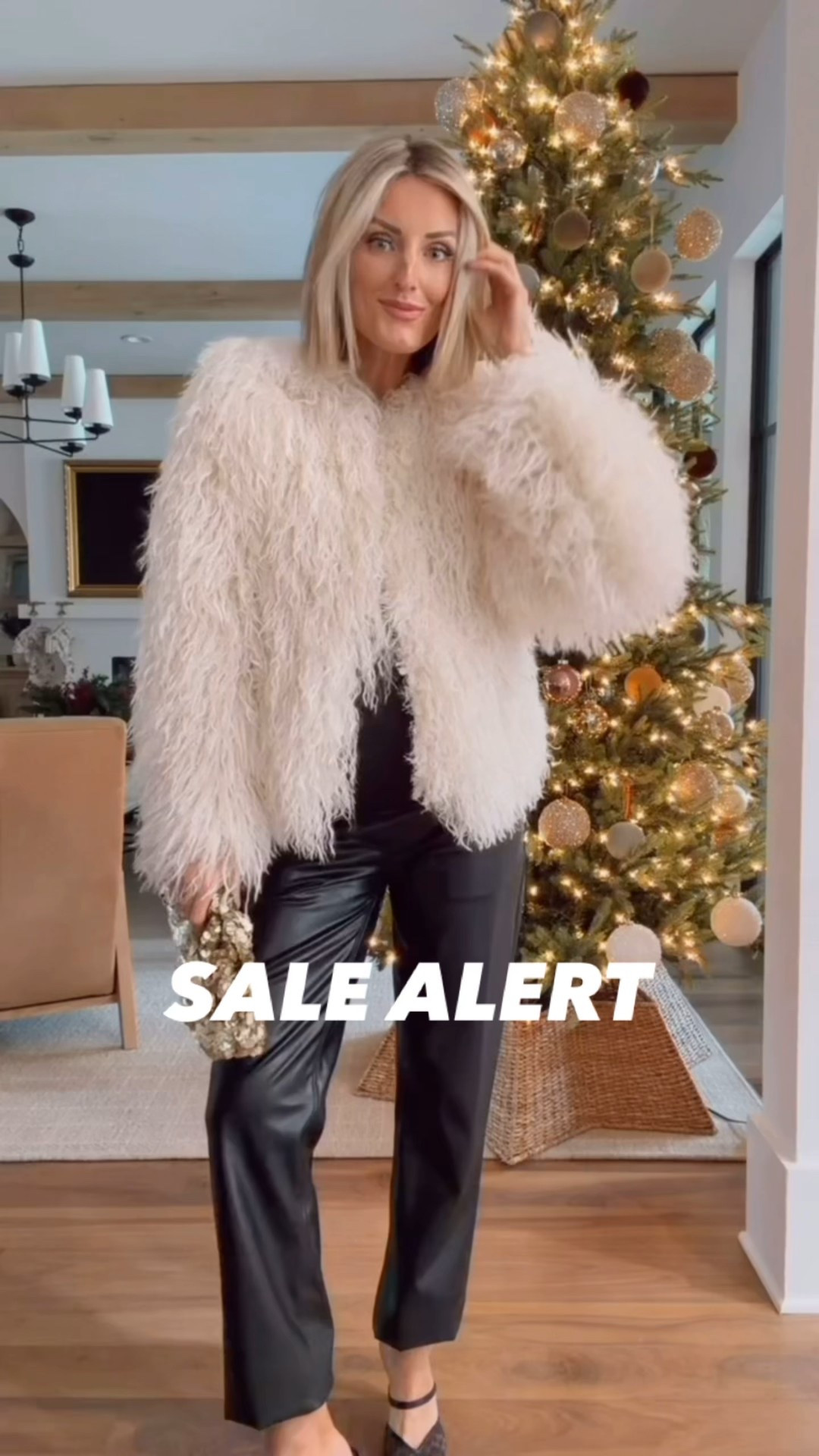 These faux leather black pants are actually maternity, but they are also available in regular sizing! Love a leather pant to dress up a look! This fur coat is great to have for events during the colder months! Wearing S/25! Use code AFLOVERLY for an extra 15% off! 

Loverly Grey, Abercrombie, sale alert, holiday outfit ideas, Christmas outfit ideas, fur coat, leather pants, maternity leather pants, bump friendly outfit ideas 

#LTKSaleAlert #LTKHoliday #LTKBump