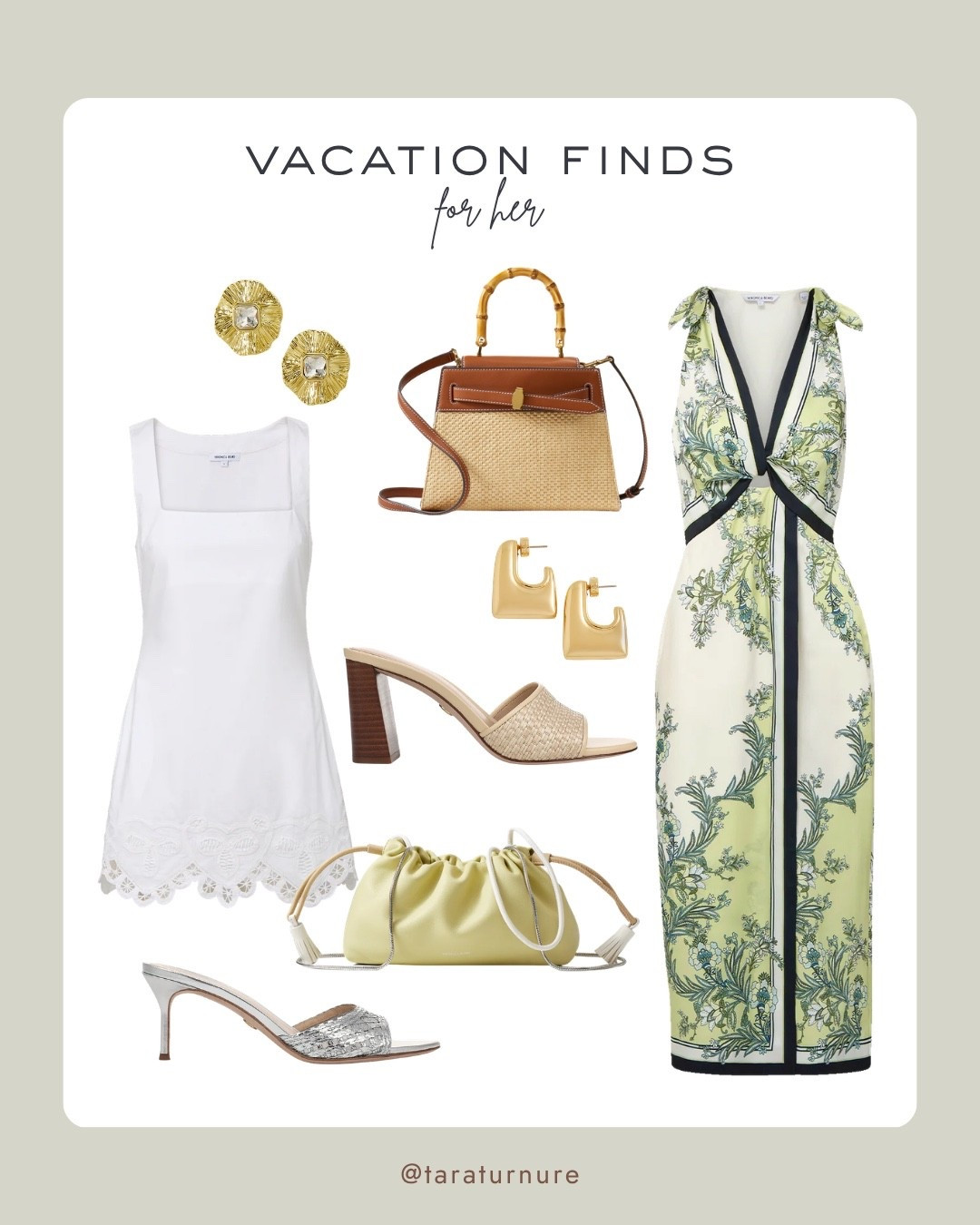 Vacation Inspo, resort wear, raffia heels, straw bag, gold earrings, lace trim dress, multi dress, stash bag



#LTKootd #LTKTravel #LTKSeasonal