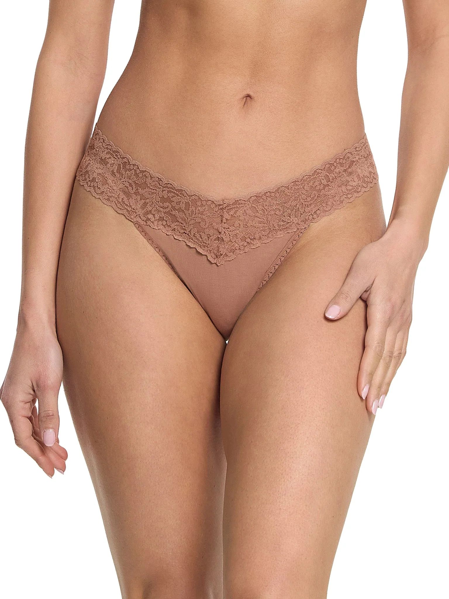 Supima Cotton Original Rise Thong Spiced Latte Brown | Hanky Panky