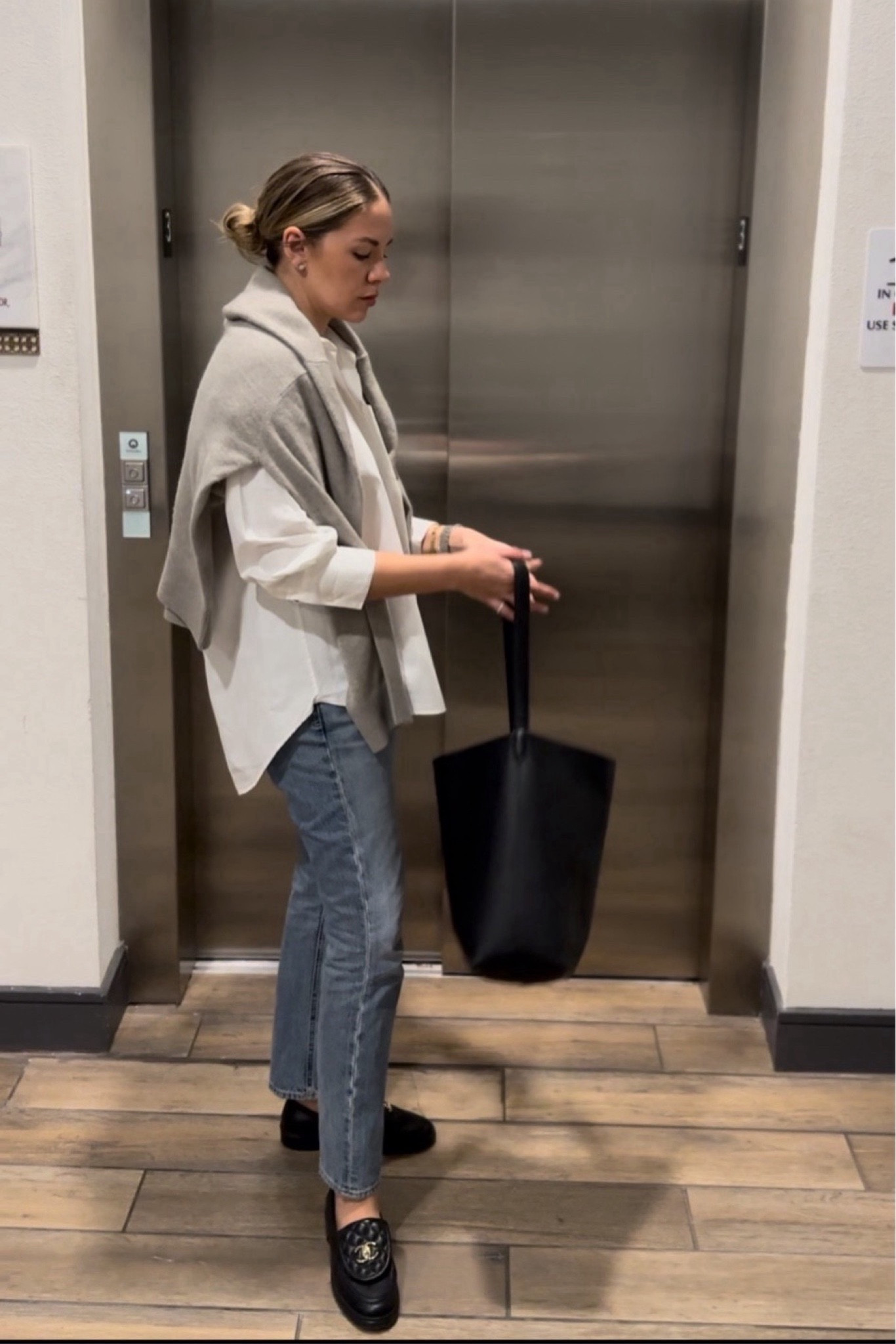 Oversized Button Down // Gray Sweater // Loafers 

#LTKSeasonal #LTKstyletip