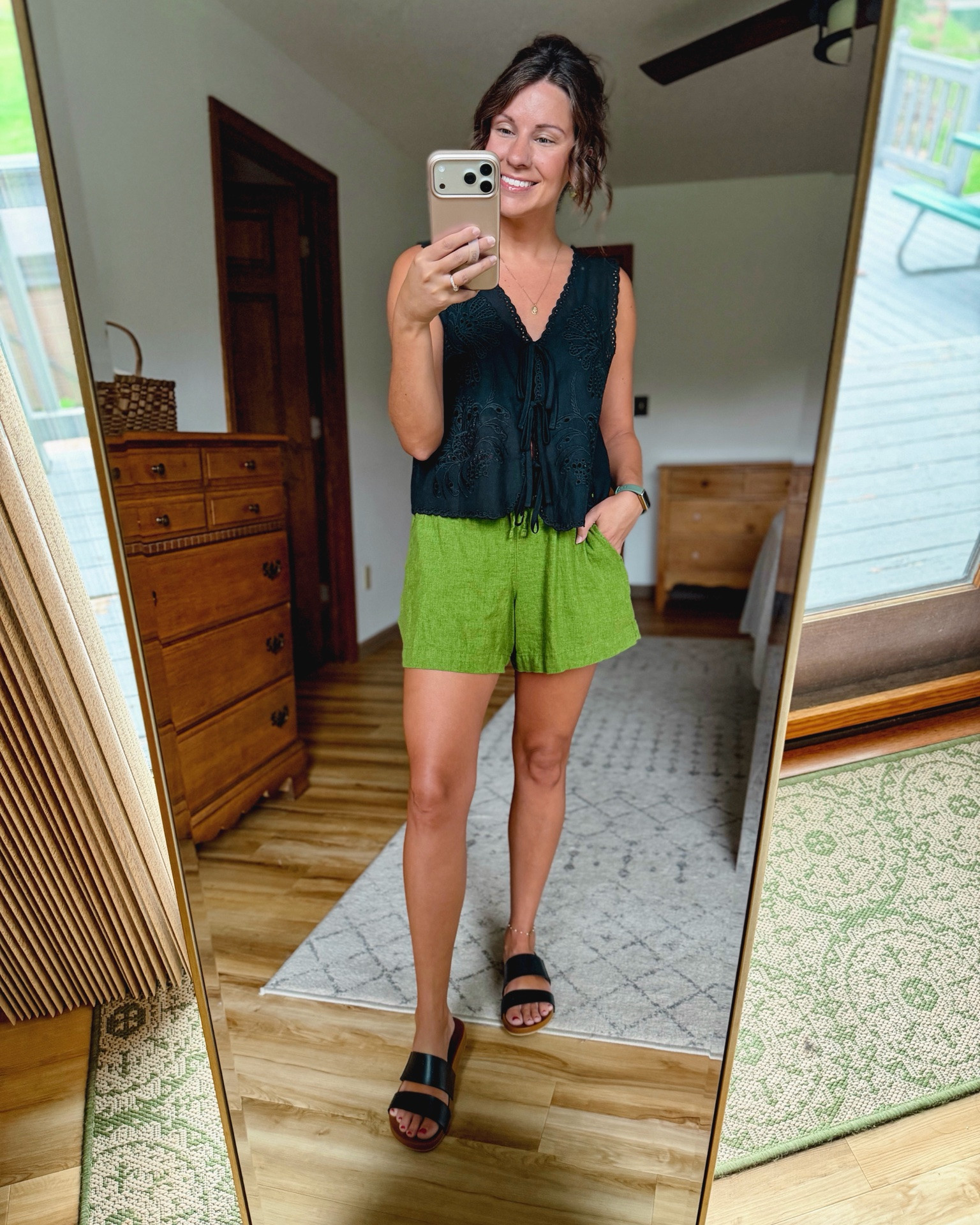 xs in my bra, small in my eyelet top (cotton!) and xs in my linen blend shorts. My reef sandals are size 6.

#LTKPetite #LTKSeasonal #LTKgrwm