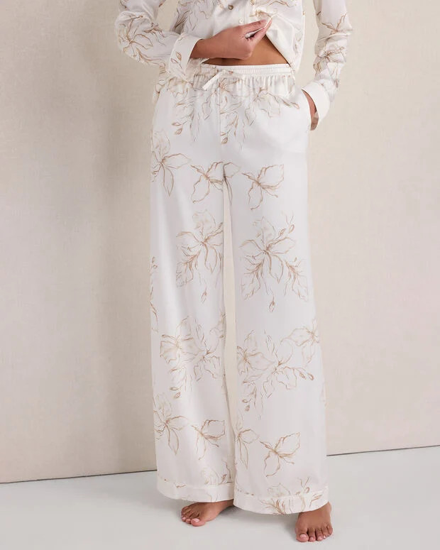 Washable Silk Floral Pajama Pants | Talbots