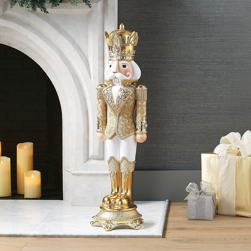 40" Gleam and Glisten Nutcracker - Frontgate - Christmas Decor | Frontgate