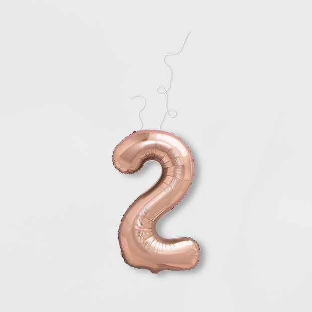"2" Foil Balloon Rose Gold - Spritz™ | Target