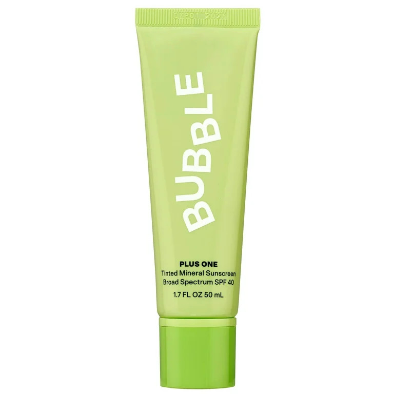 Bubble Skincare Plus One Tinted Sunscreen SPF 40, All Skin Types, 1.7 fl oz / 50mL - Walmart.com | Walmart (US)