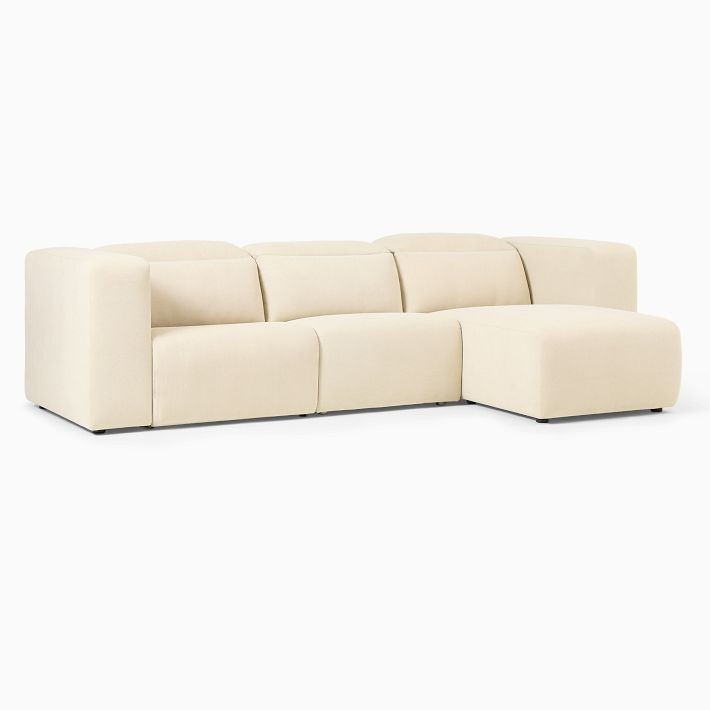 Leo Motion Reclining 3-Piece Reversible Chaise Sectional (125") | West Elm (US)
