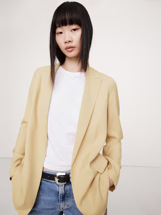 Drapey-Twill Blazer | Banana Republic (US)