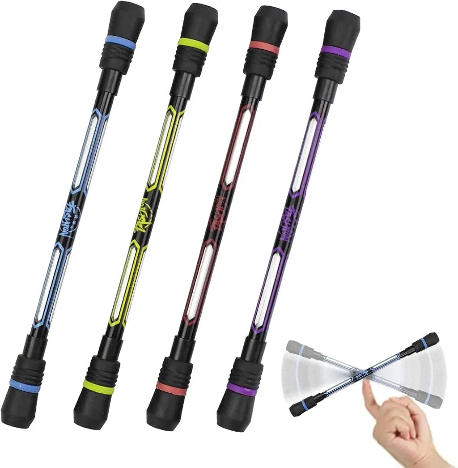XIANNV 4 Pcs Spinning Cool Pens Stationery Set for Girls Boys Kids Teens Student Gift, Black Ink,... | Amazon (US)