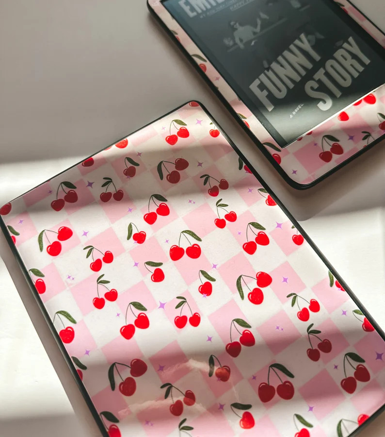 Cherry Fields Kindle Skin Kindle Vinyl Cover Kindle Decal Kindle Accessory Bookish Gifts - Etsy | Etsy (US)