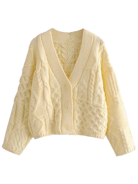 'Christy' Buttoned Cable Knit Cardigan | Goodnight Macaroon