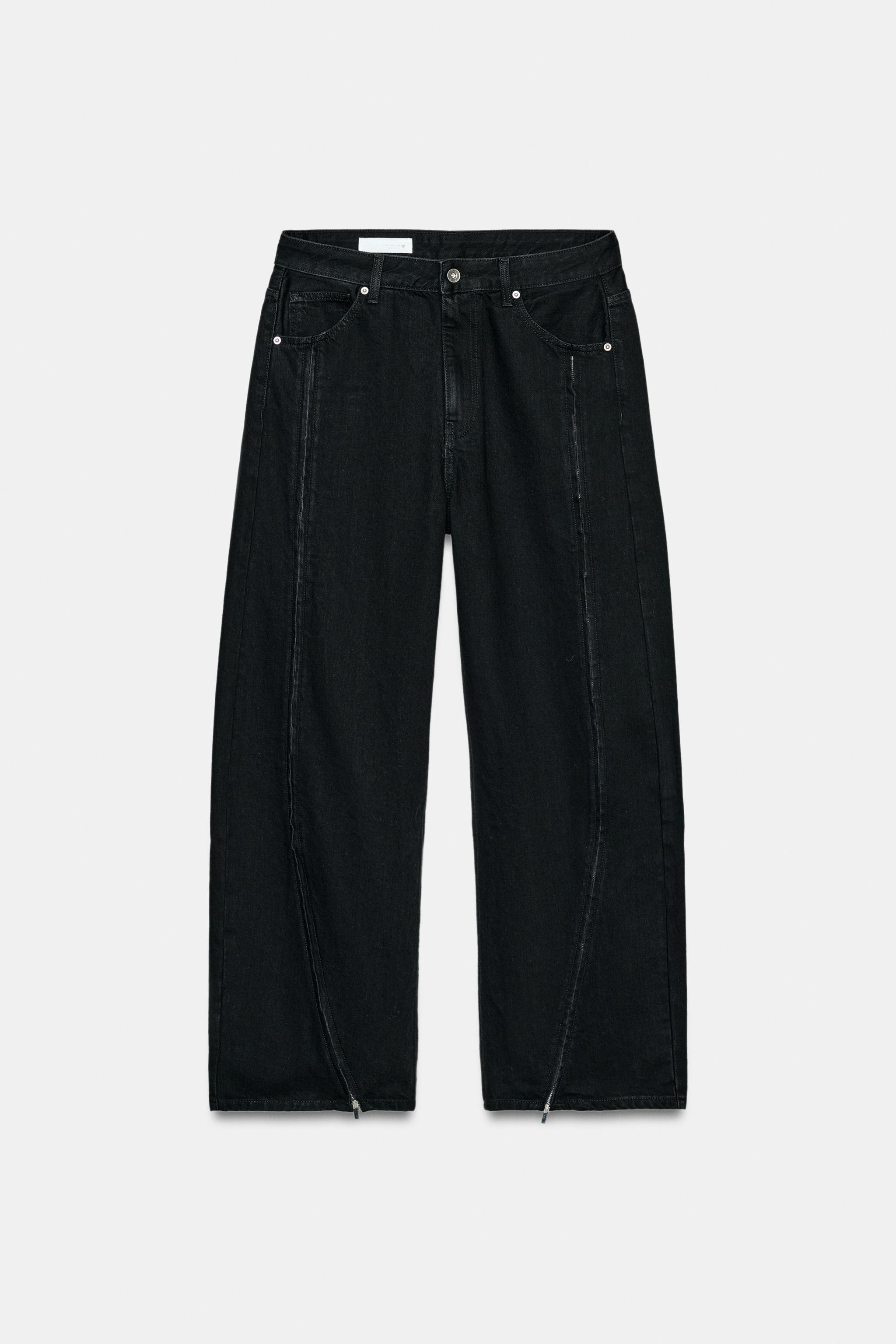 TRF BAGGY ZIPPER JEANS | Zara US