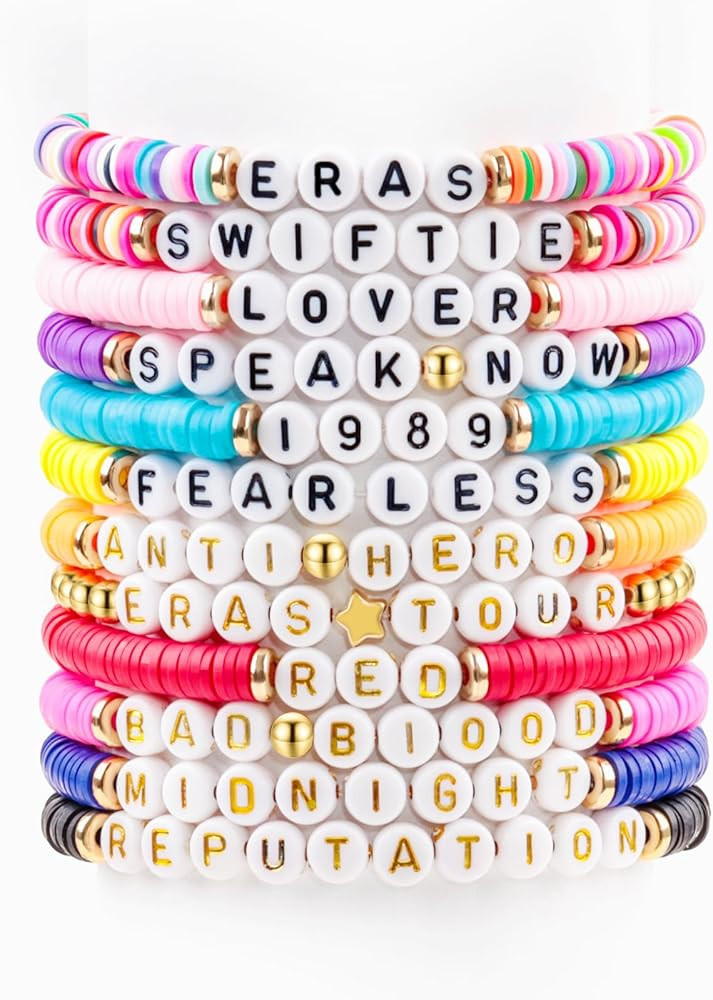 SINCSEFK 12 PCS TS Friendship Bracelet Merch Set Multilayer Singer Music Album Inspired Bracelets... | Amazon (US)