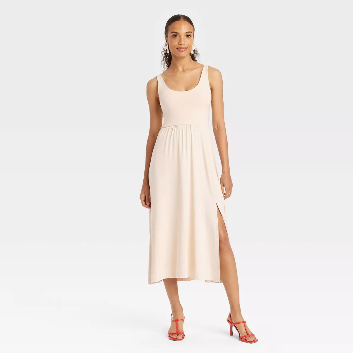 Women's Midi Ballet Dress - A New Day™ Cream M | Target