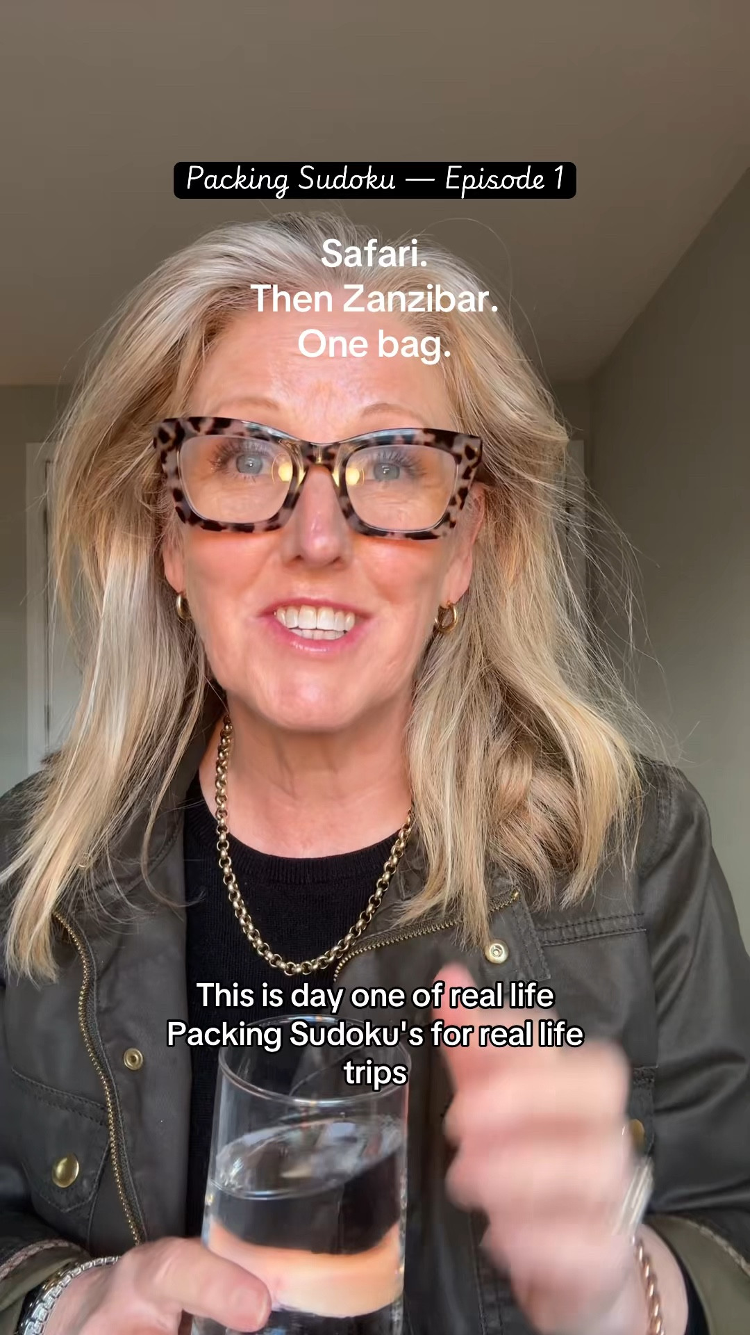 Safari → Cities → Wineries → Beach. One carry-on.

**see below for 2 pieces not linked **

This Packing Sudoku grid was inspired by Emily @emilydamon3 and her incredible Kenya trip. Nine core pieces that move across completely different environments without overpacking.

Travel day outfit: black cardigan, jacket, ponte pants, and boots (wear your boots on the plane to save space). I always bring lightweight slippers so I can take them off as soon as I’m seated.

You’ll also see a few pieces that are not for safari at all — like the black sweater. Those are for the city and vineyard portion of the trip, where evenings are cooler and outfits get a little more polished.

Blue skirt: polo Ralph Lauren wrapped midi skirt 
Backpack: Amazon CLUCI Leather Backpack for Women Anti-theft Fashion Ladies Travel Backpack Purse Vintage Large Shoulder Bags Two-Toned
Brown