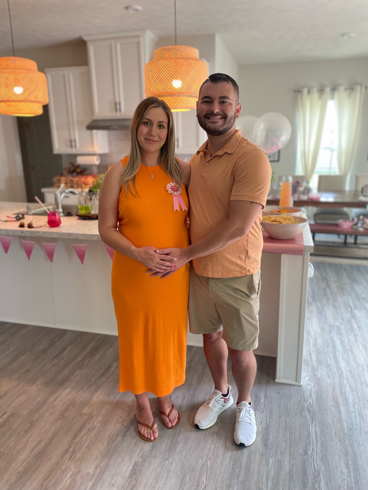 Realized I never got to share our baby shower (one of; we had two) because everything happened with Chloe the next day. 😅 Our sweet friends hosted a co-ed, open house, casual shower for us and it was GREAT! 🫶🏻 I can’t believe I didn’t wear pink, but this orange dress from Marshall’s was calling my name! Linked some similar dresses since I can’t link this one! 🧡

#summeroutfit #summerdress #maternitydress #bump #bumpfriendly

#LTKbump #LTKunder50 #LTKunder100