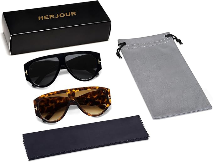 Oversized Retro Aviator Sunglasses Womens Mens 70s Classic Vintage Sun Glasses AR82227 | Amazon (US)