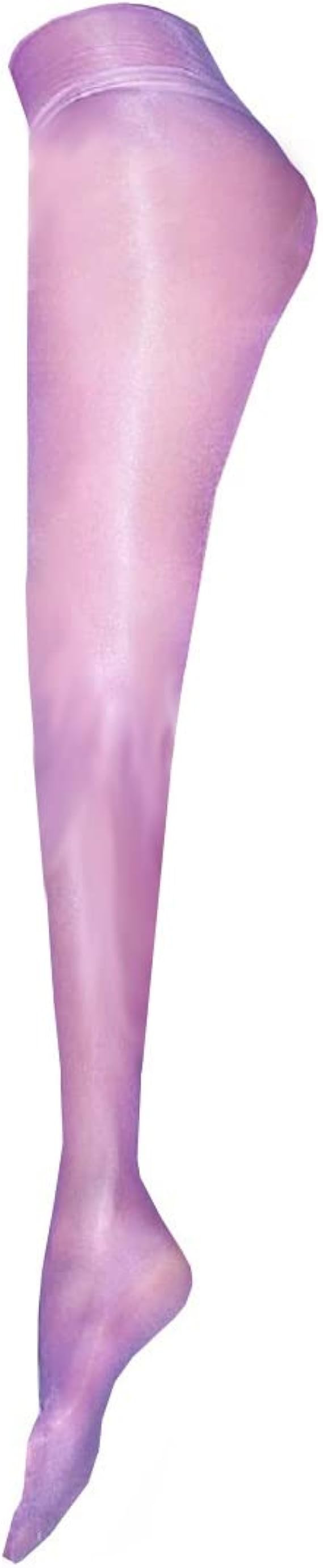 Super Shimmery Oil Shiny Plus Footed Thigh High Sheer Hold Up Pantyhose Stockings 30 Den Tights (... | Amazon (US)