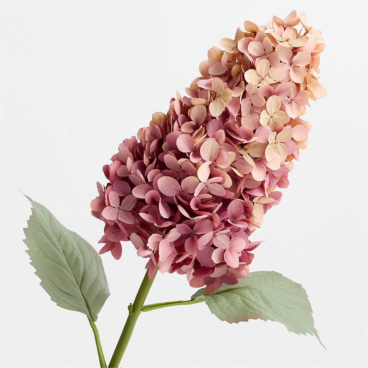 Faux Mauve Oakleaf Hydrangea Stem 30" | Crate & Barrel | Crate & Barrel
