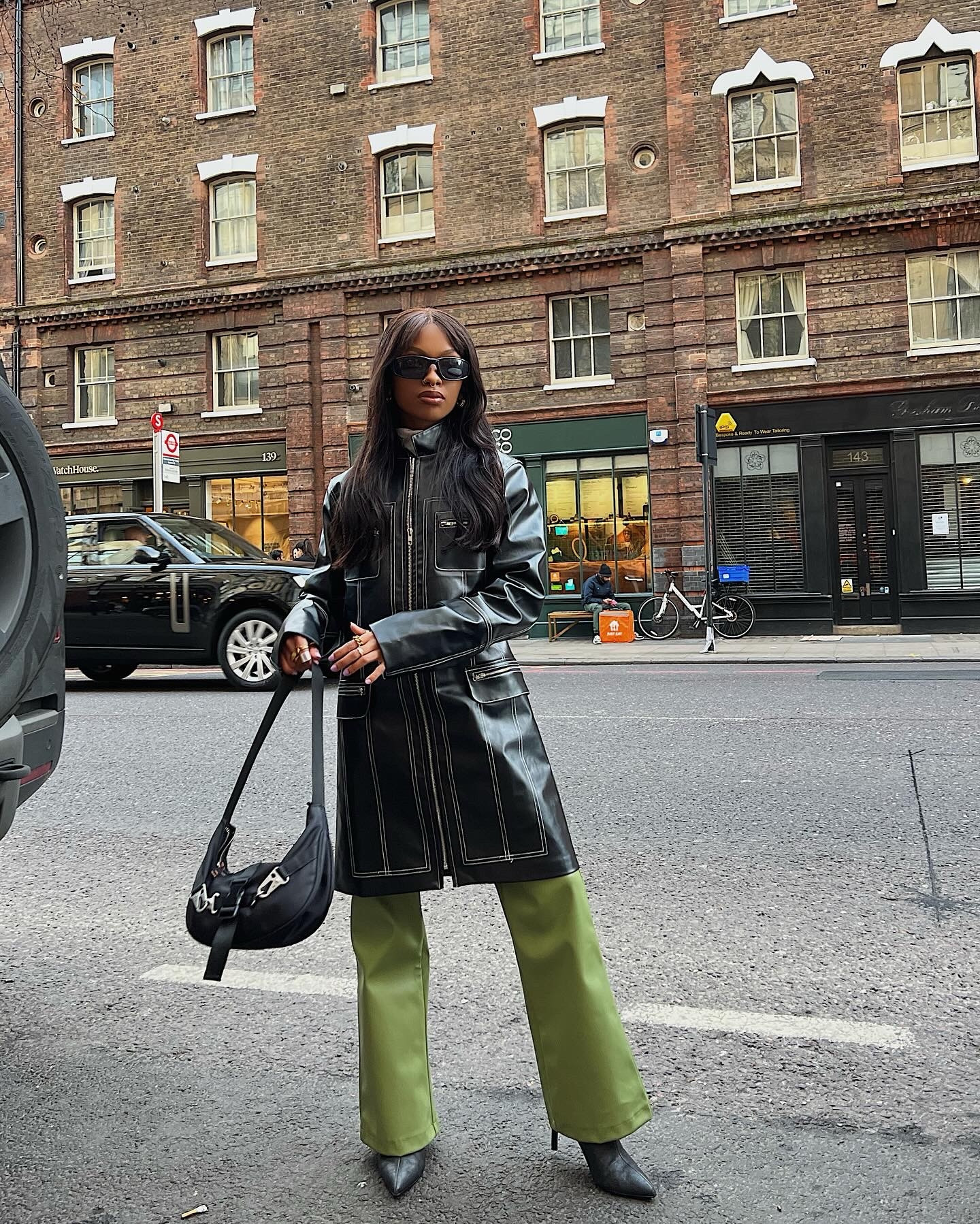 Leather dress, green trousers contrast stitchhing

#LTKSpringSale #LTKeurope