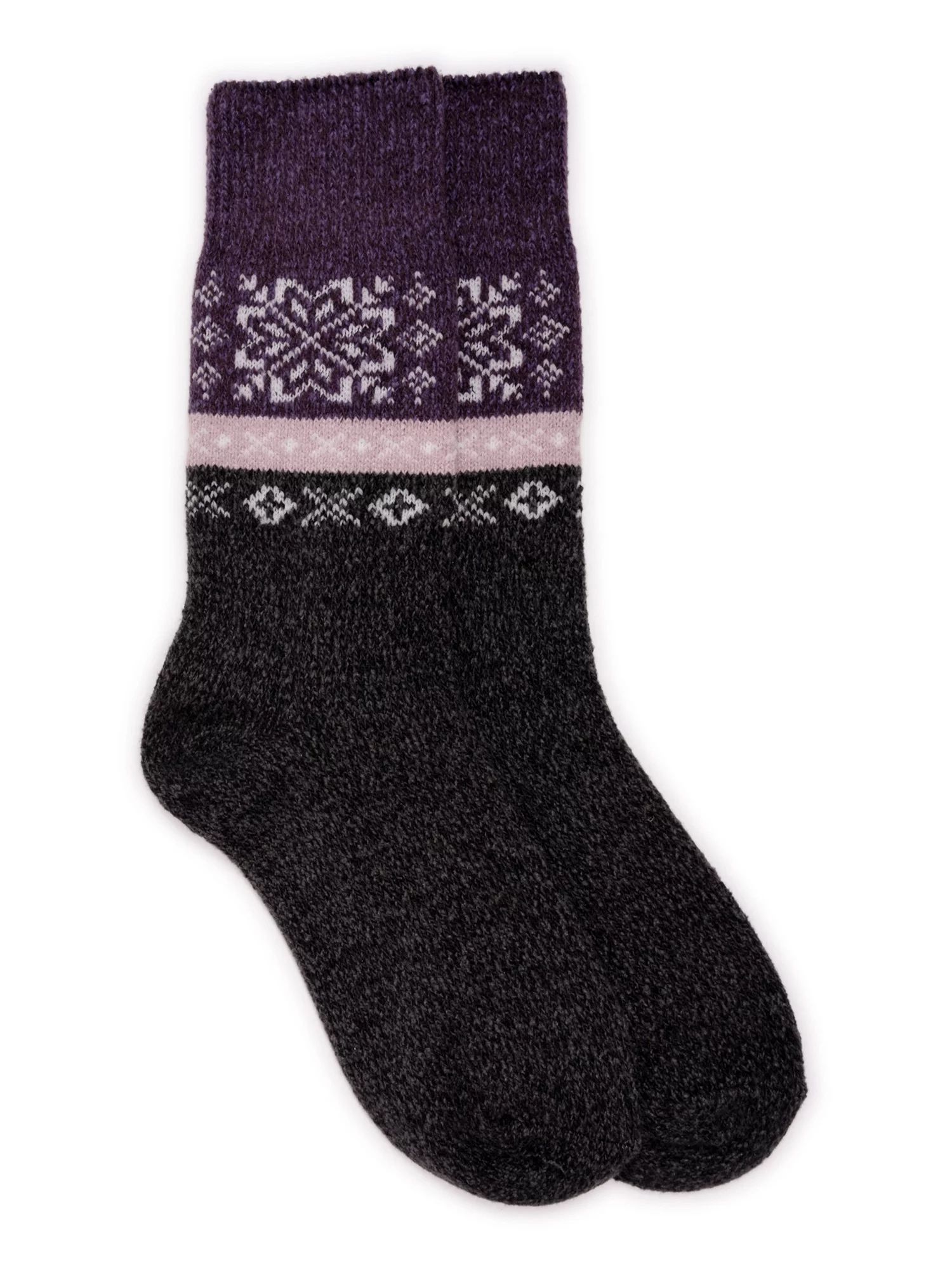 Muk Luks Women's Microfiber Crew Boot Sock, 1-Pack, Size 6-11 | Walmart (US)