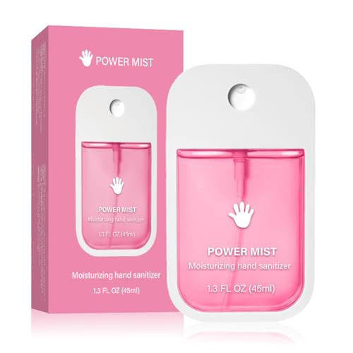 Power Mist Hydrating Hand Sanitizer Spray for Adults and Kids, Portable Hand Sanitizer Spray, Hand Sanitizer Set (Strawberry) | Amazon (US)