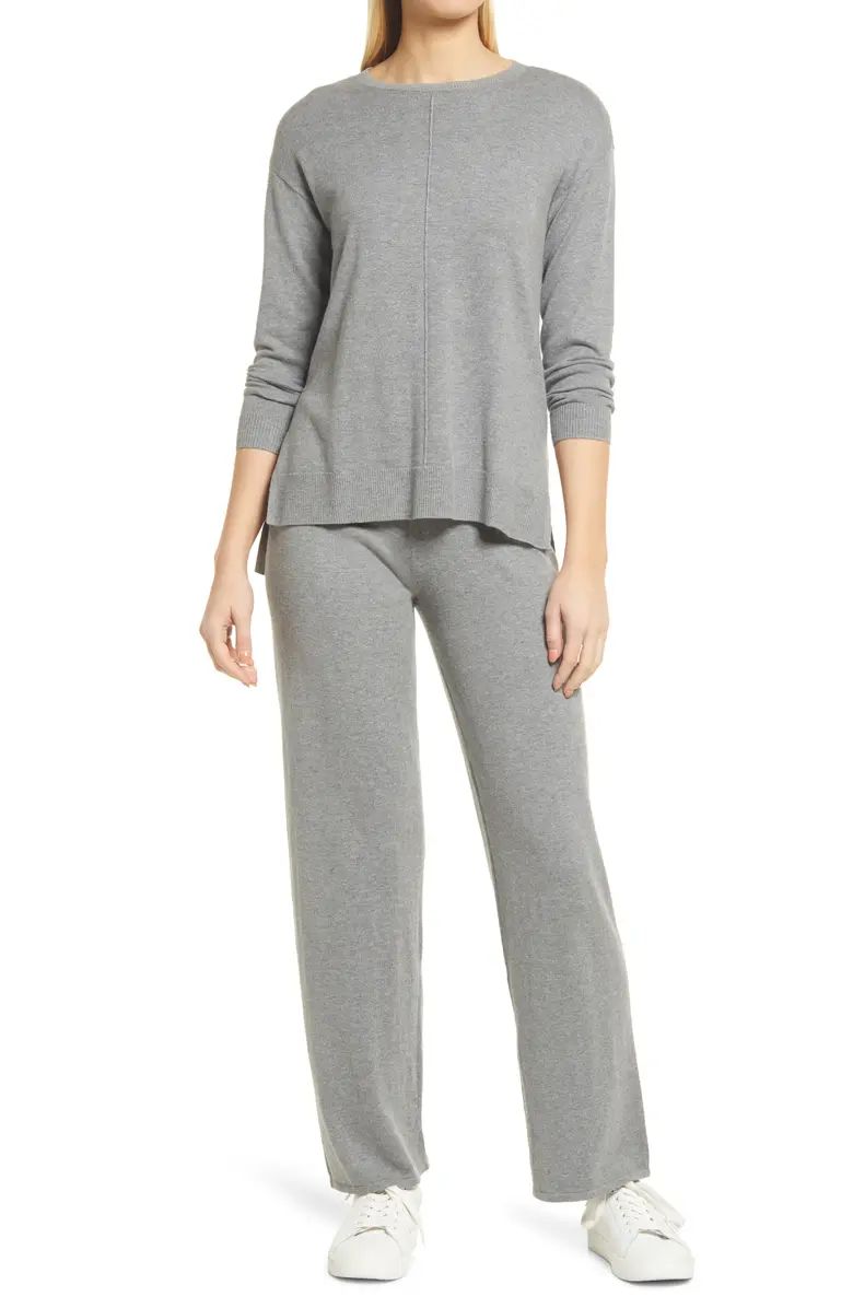 Anne Klein Cotton Blend Sweater & Pants Set | Nordstrom | Nordstrom