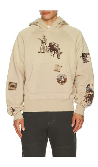Western Hoodie in Beige | Revolve Clothing (Global)