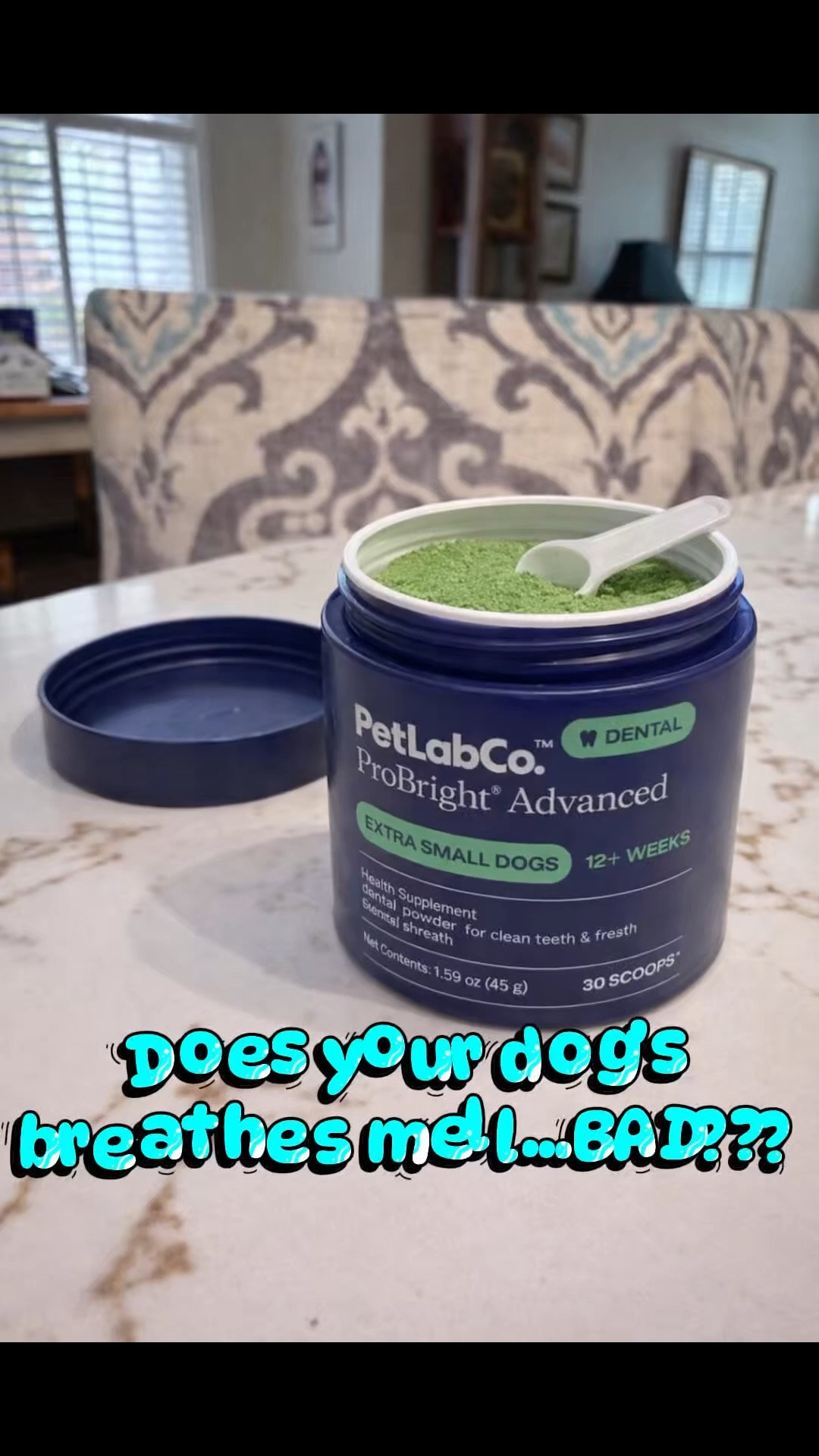 I didn’t realize how bad my dog’s breath was until I tried this. You just sprinkle it on their food and it helps clean their teeth and freshen their breath—so easy.
#dogbreath #dogdental #petcare #petparent #dogmomlife 

#LTKHome #LTKmomlife
