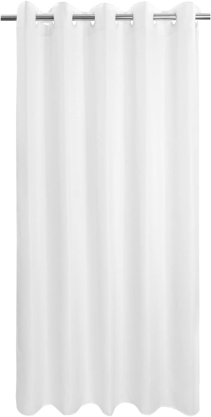 Extra Long No Hook Shower Curtain or Liner Soft Microfiber - 96" Length Fabric Shower Curtain Lin... | Amazon (US)