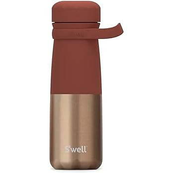 S'well Stainless Steel Traveler With Handle, 24oz, Mauve Pyrite, Triple Layered Vacuum Insulated ... | Amazon (US)