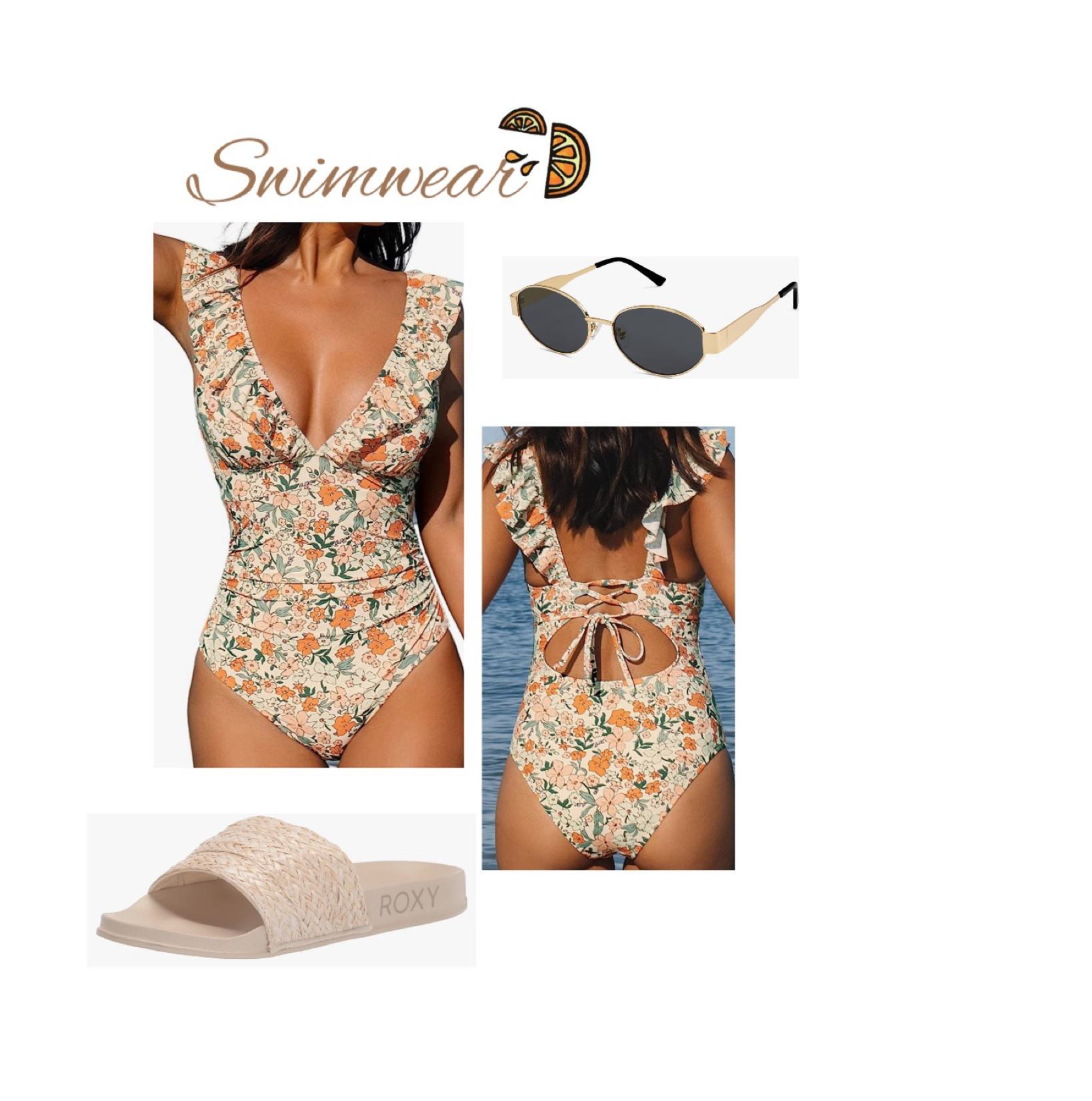 Swimwear, one piece swimsuit, sandals, pool slides 

#LTKSwim #LTKShoeCrush
