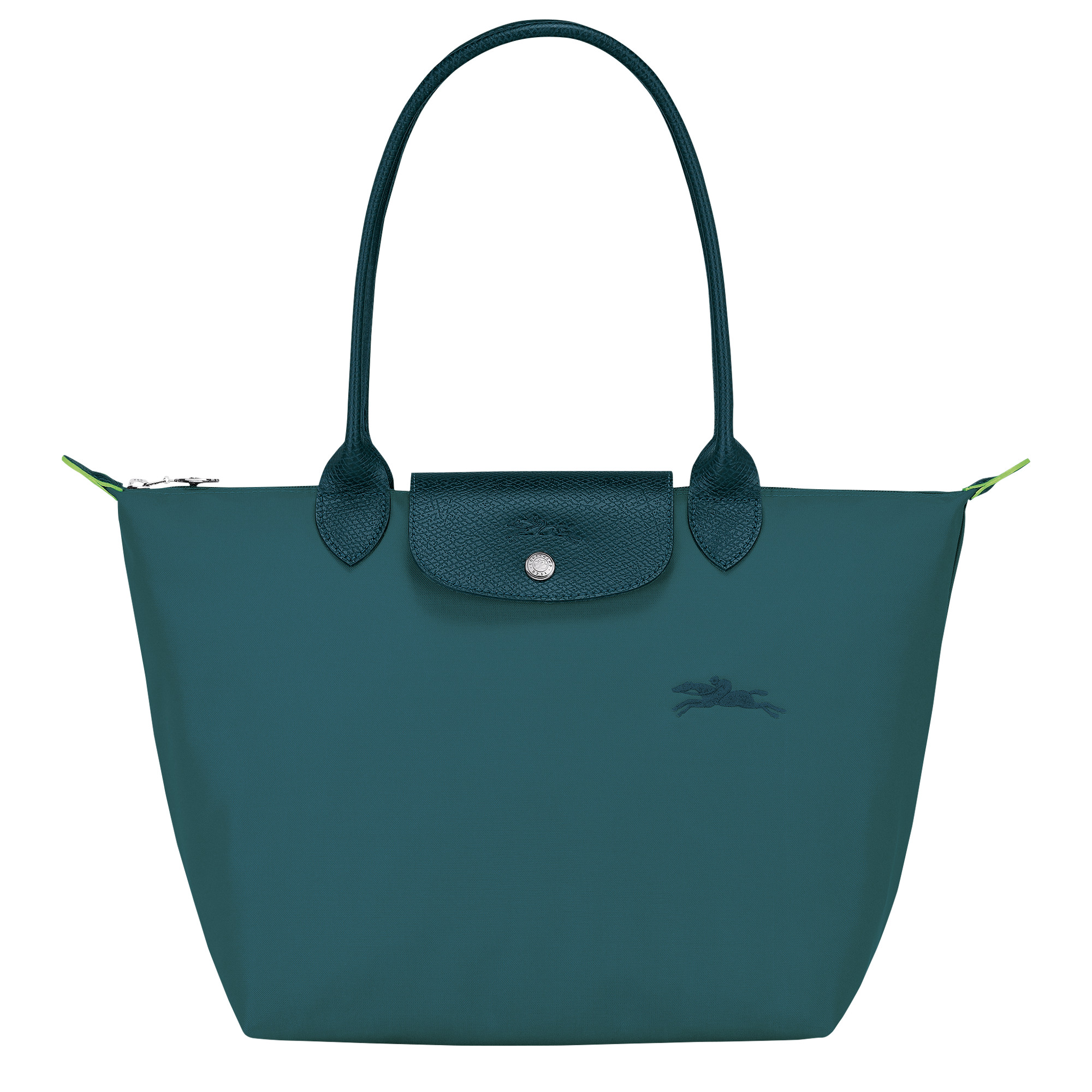 Le Pliage Green M Tote bag Peacock - Recycled canvas | Longchamp US | Longchamp