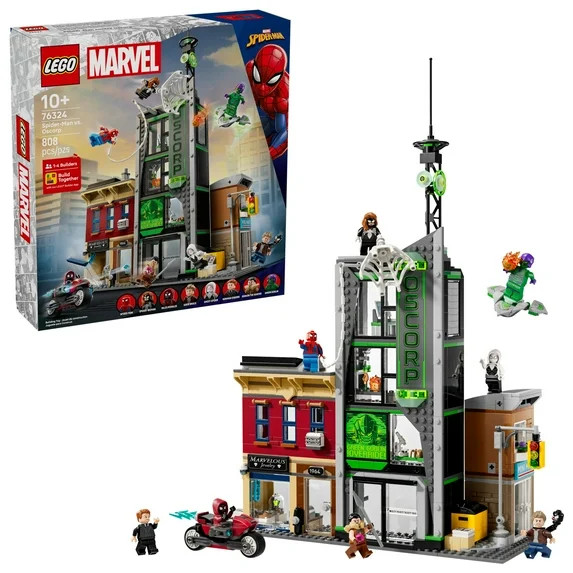 LEGO Marvel Spider-Man vs. Oscorp Building Toy - Pretend Play Set W/8 Toy Minifigures for Boys & ... | Walmart (US)