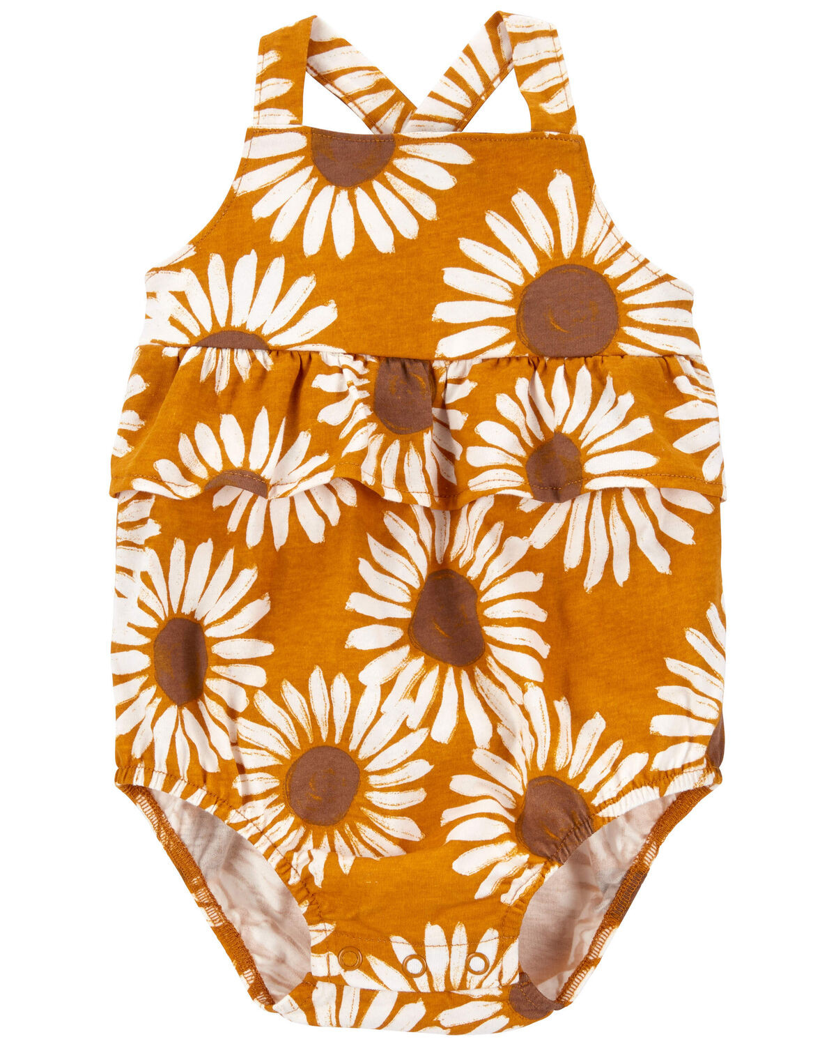 Gold Baby Sunflower Bubble Romper | carters.com | Carter's