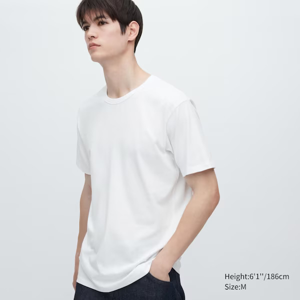 AIRism Cotton Crew Neck Short-Sleeve T-Shirt | UNIQLO (US)